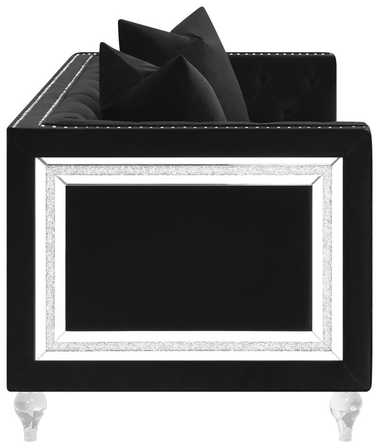 Delilah Black 3 Pc Sofa Set - MyWaynesHome #