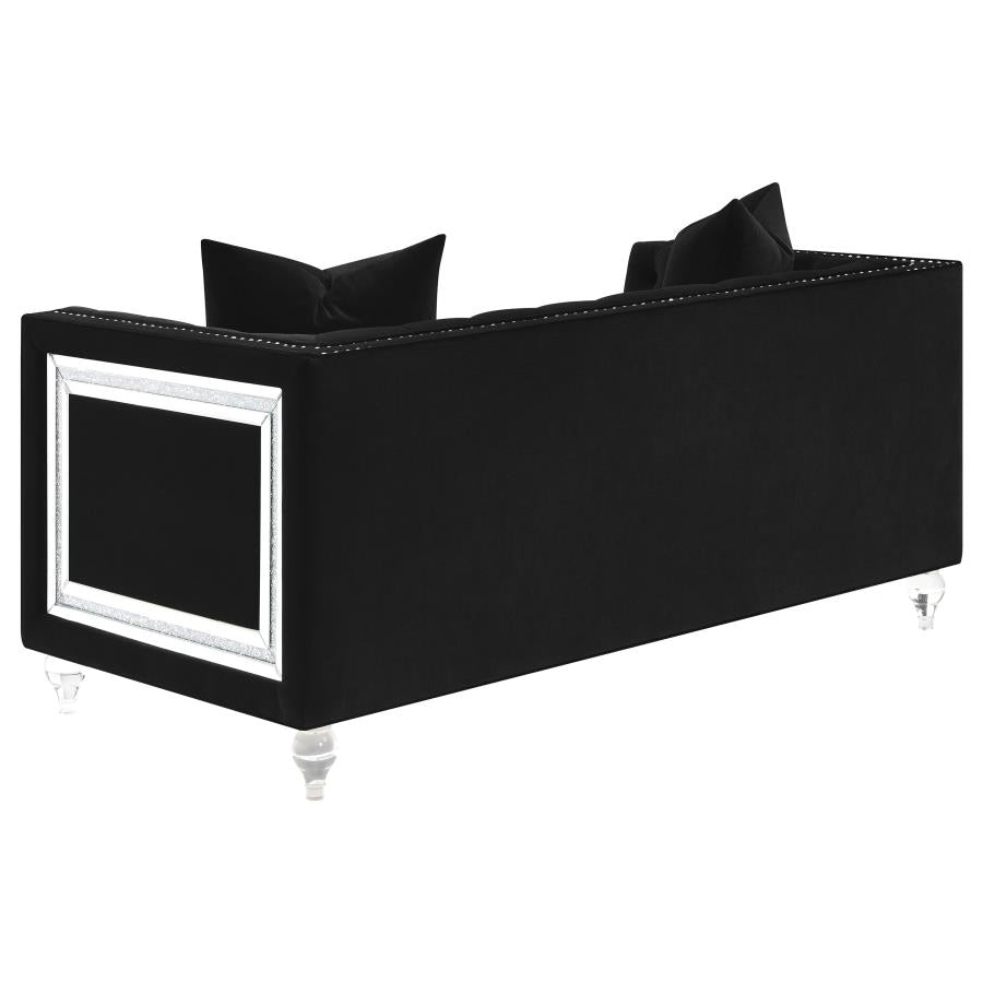 Delilah Black Loveseat - MyWaynesHome #