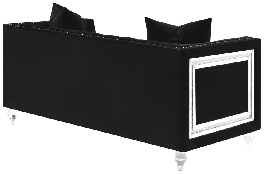 Delilah Black Loveseat - MyWaynesHome #