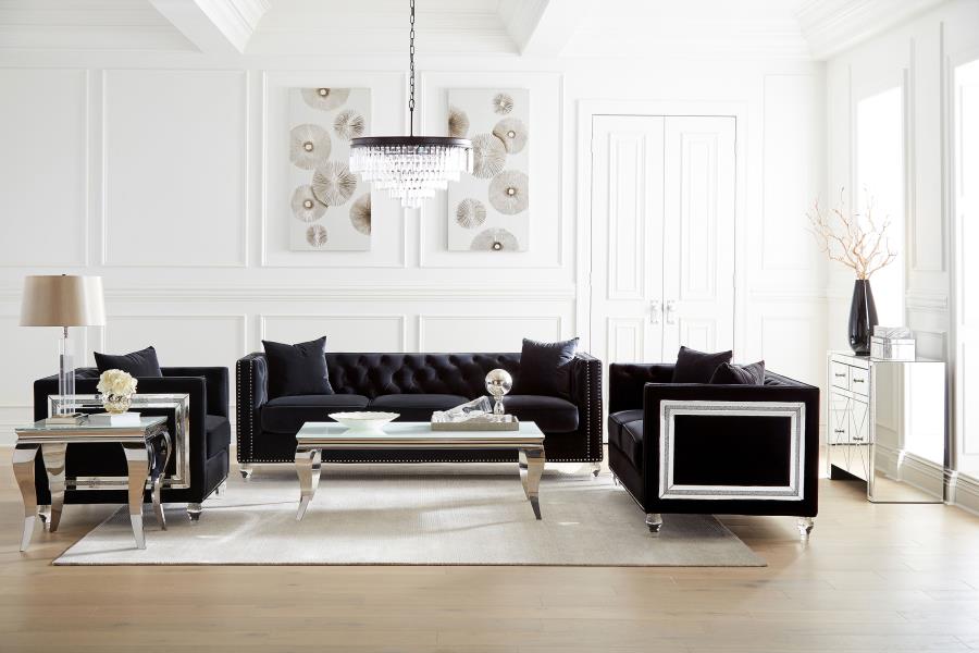 Delilah Black Loveseat - MyWaynesHome #