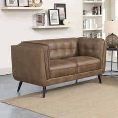 Thatcher Brown Loveseat - MyWaynesHome #