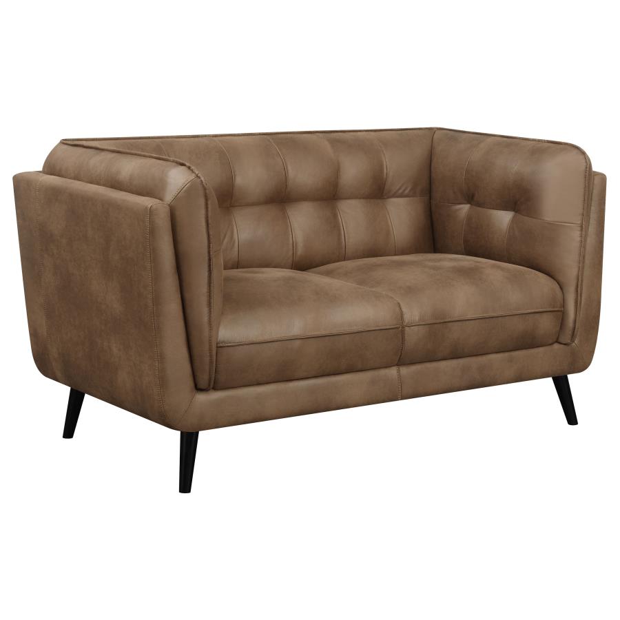 Thatcher Brown Loveseat - MyWaynesHome #