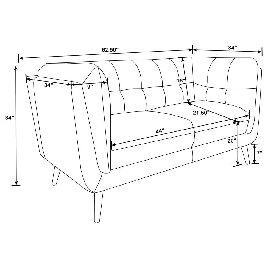 Thatcher Brown Loveseat - MyWaynesHome #
