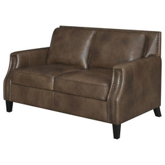 Leaton Brown Loveseat - MyWaynesHome #