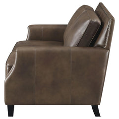 Leaton Brown Loveseat - MyWaynesHome #