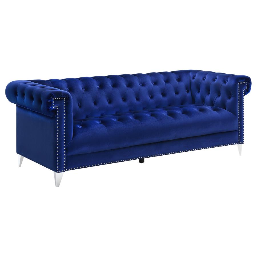 Bleker Blue 3 Pc Sofa Set - MyWaynesHome #