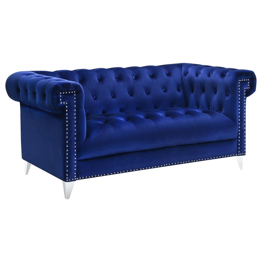 Bleker Blue Loveseat - MyWaynesHome #