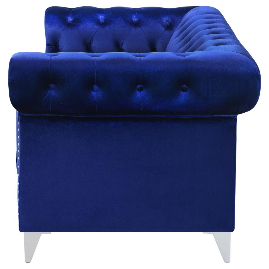 Bleker Blue Loveseat - MyWaynesHome #