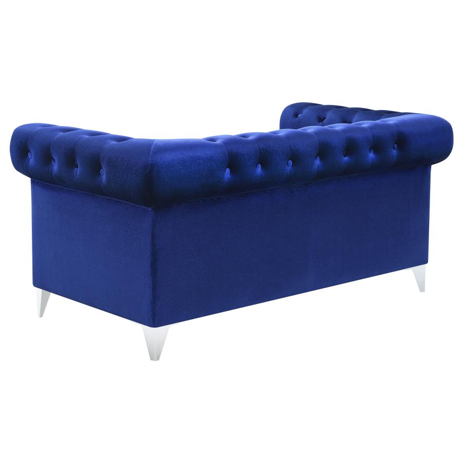 Bleker Blue Loveseat - MyWaynesHome #