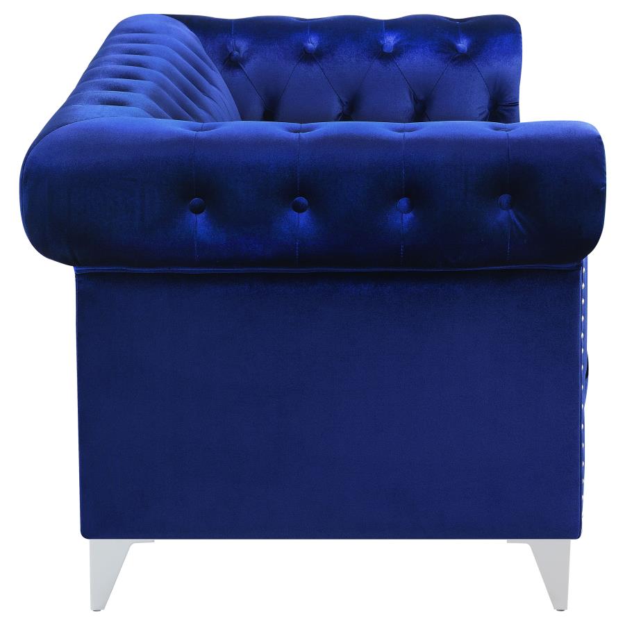 Bleker Blue Loveseat - MyWaynesHome #