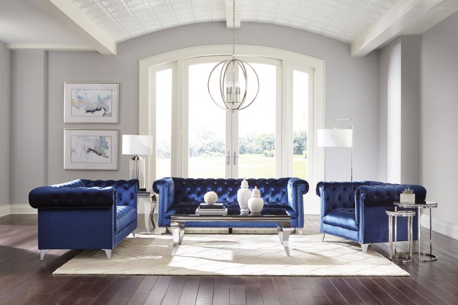 Bleker Blue Loveseat - MyWaynesHome #