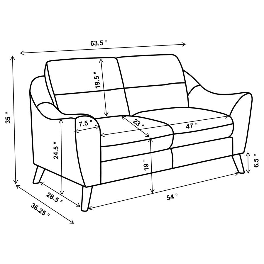 Gano Blue 3 Pc Sofa Set - MyWaynesHome #