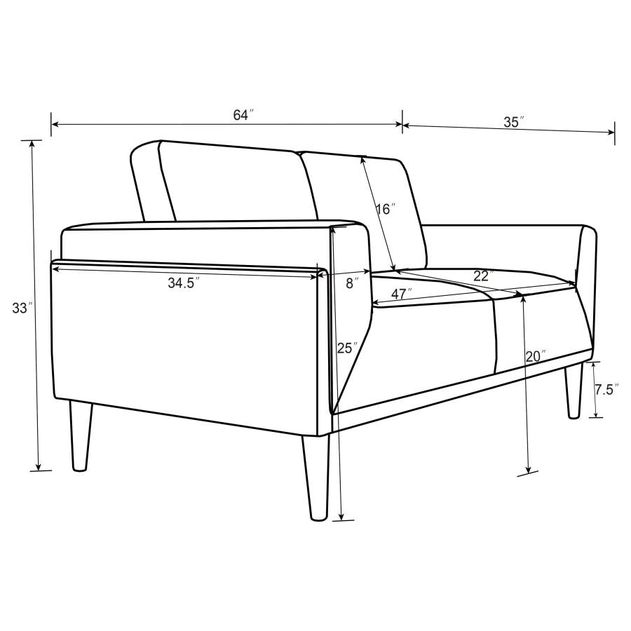 Rilynn Brown Loveseat - MyWaynesHome #