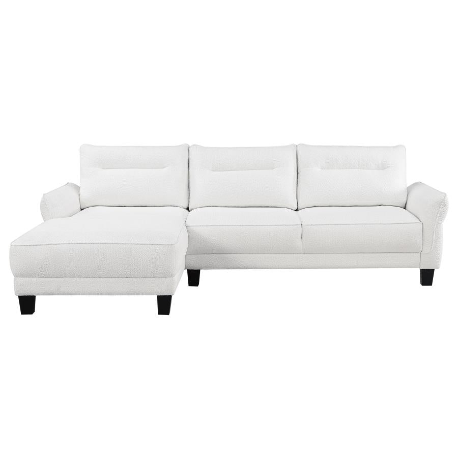 Caspian White Sectional - MyWaynesHome #