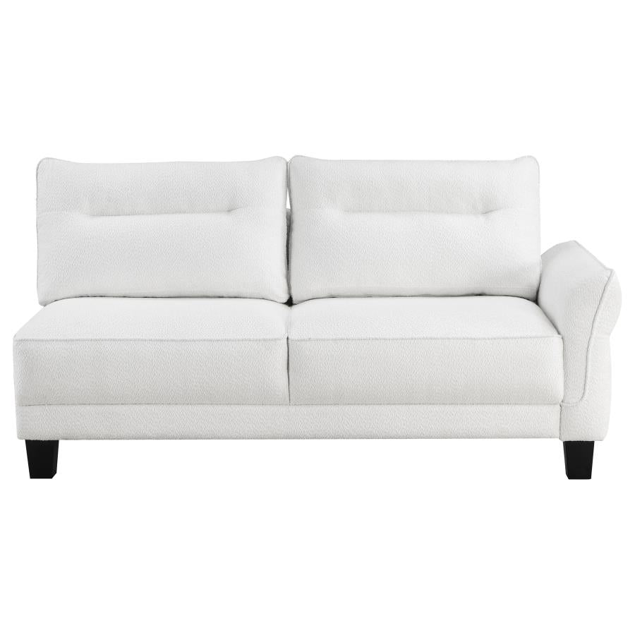 Caspian White Sectional - MyWaynesHome #