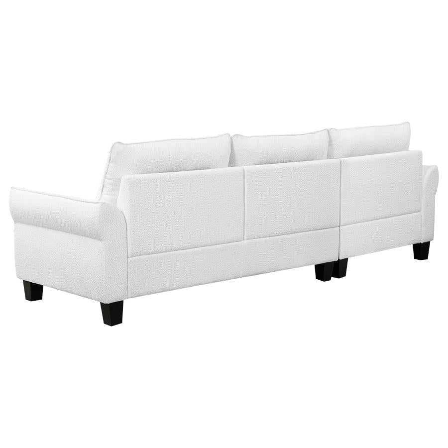 Caspian White Sectional - MyWaynesHome #