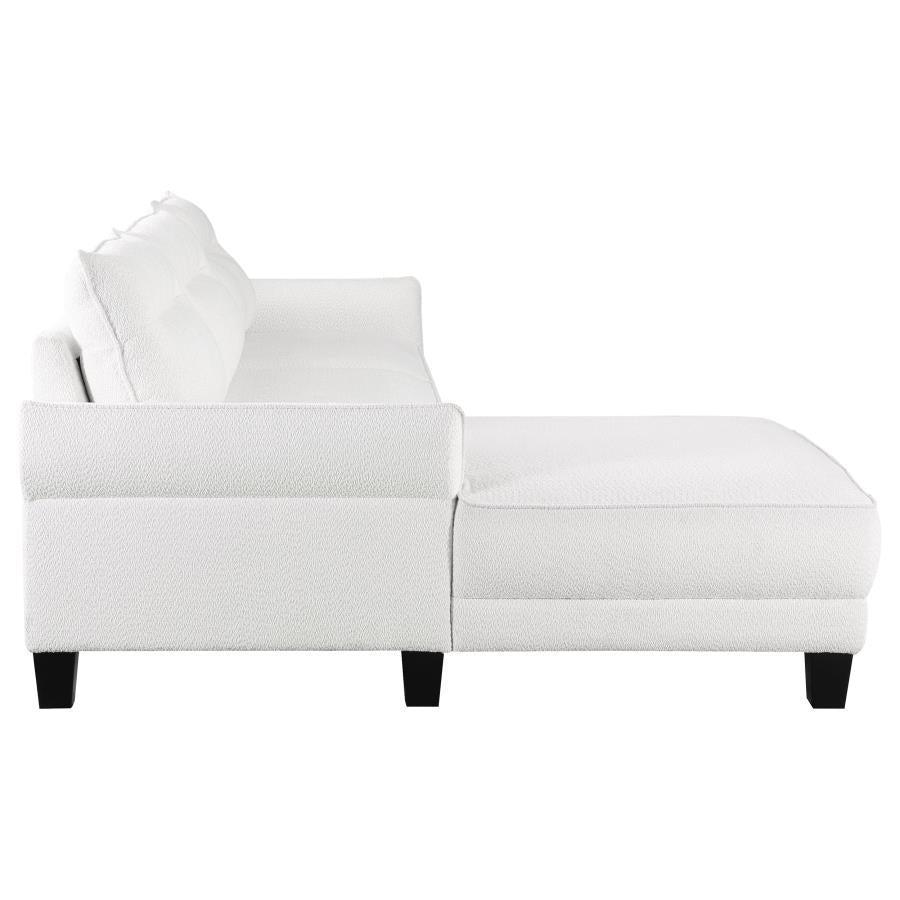 Caspian White Sectional - MyWaynesHome #