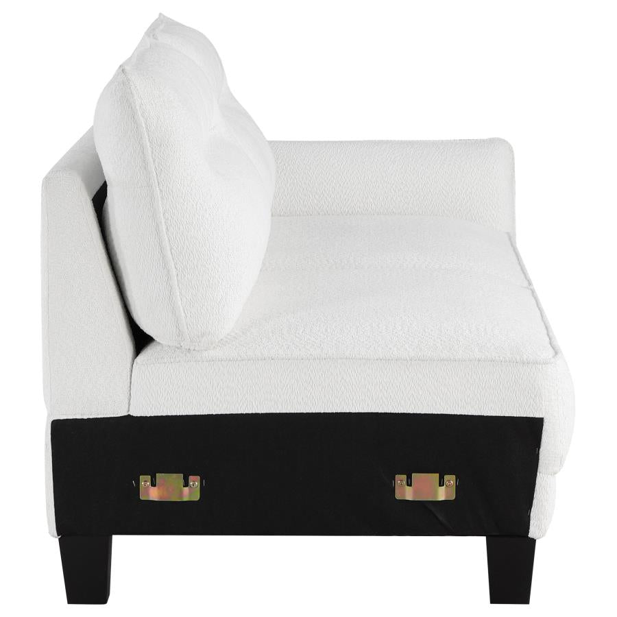 Caspian White Sectional - MyWaynesHome #