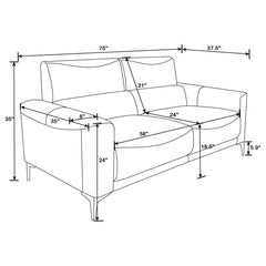 Glenmark Grey 2 Pc Sofa Set - MyWaynesHome #