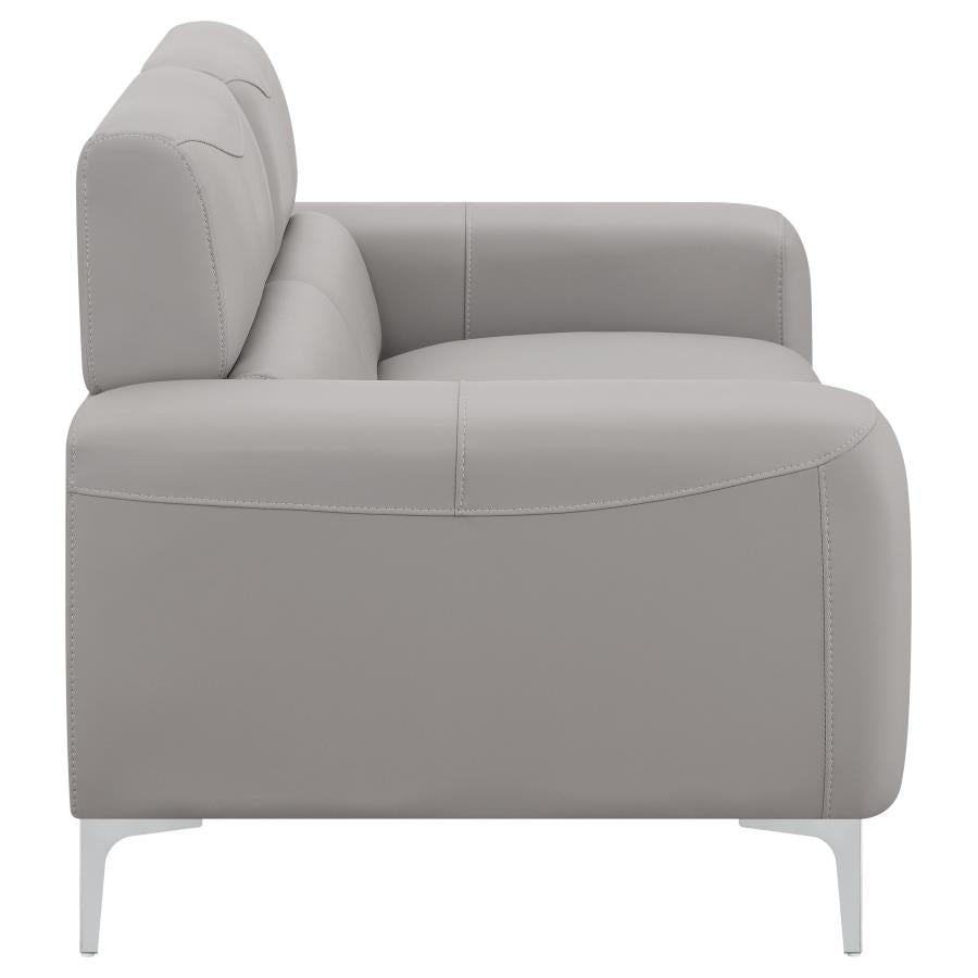 Glenmark Grey Loveseat - MyWaynesHome #