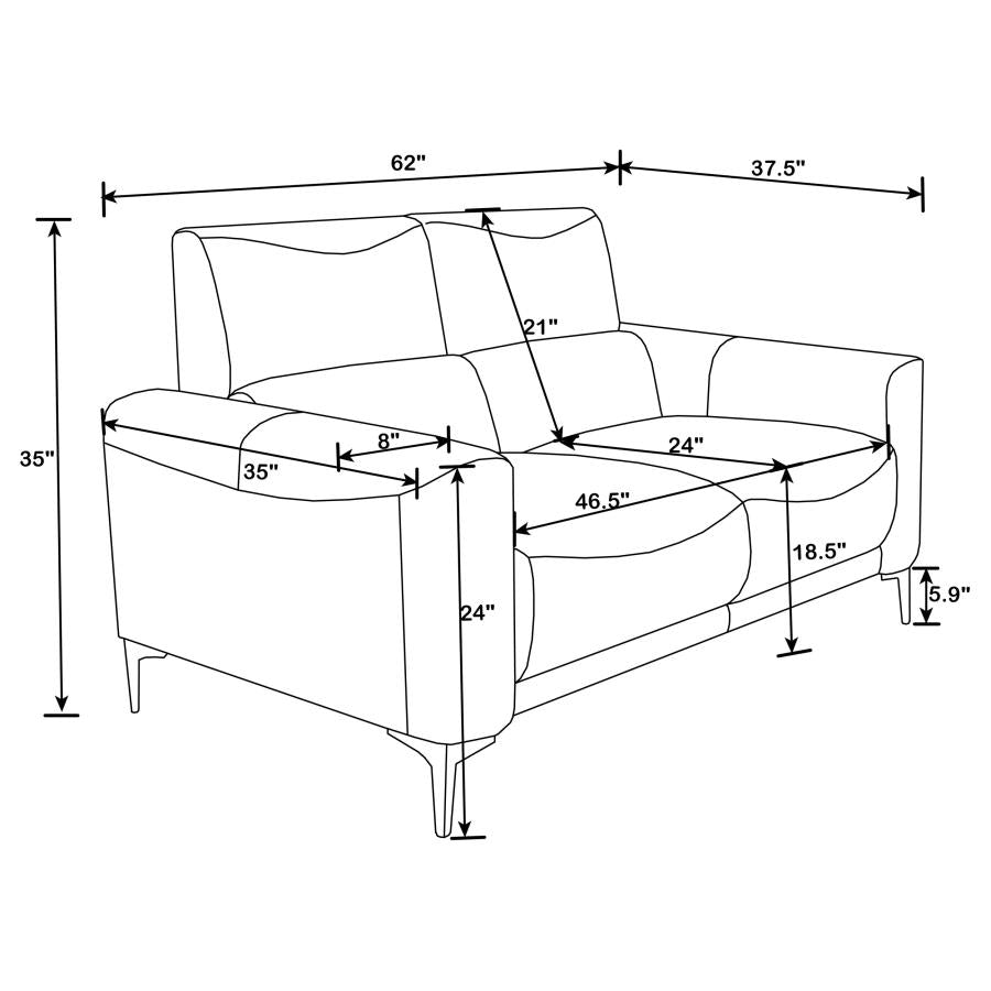 Glenmark Grey Loveseat - MyWaynesHome #