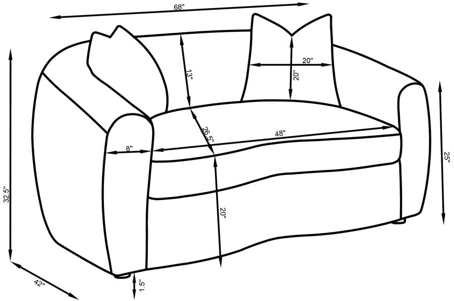 Isabella White 3 Pc Sofa Set - MyWaynesHome #