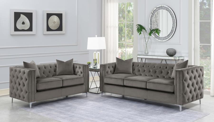 Phoebe Grey 2 Pc Sofa Set - MyWaynesHome #