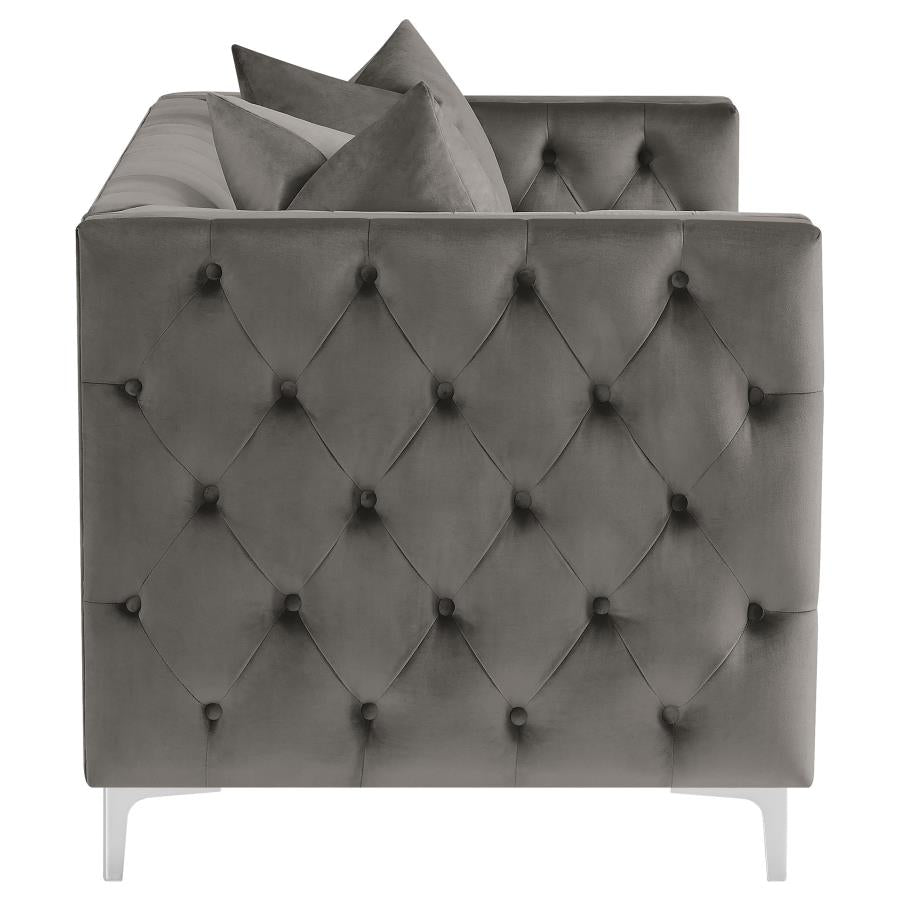 Phoebe Grey 2 Pc Sofa Set - MyWaynesHome #