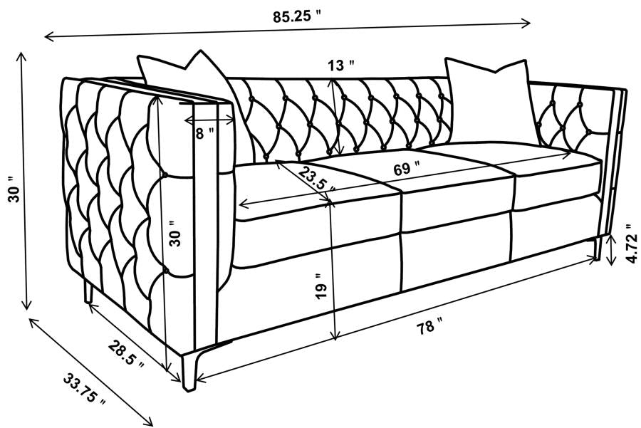Phoebe Grey Sofa - MyWaynesHome #