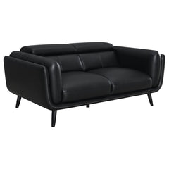 Shania Black Loveseat - MyWaynesHome #