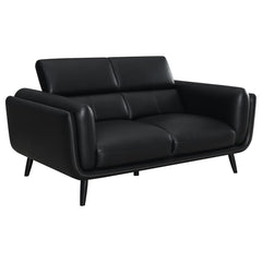 Shania Black Loveseat - MyWaynesHome #
