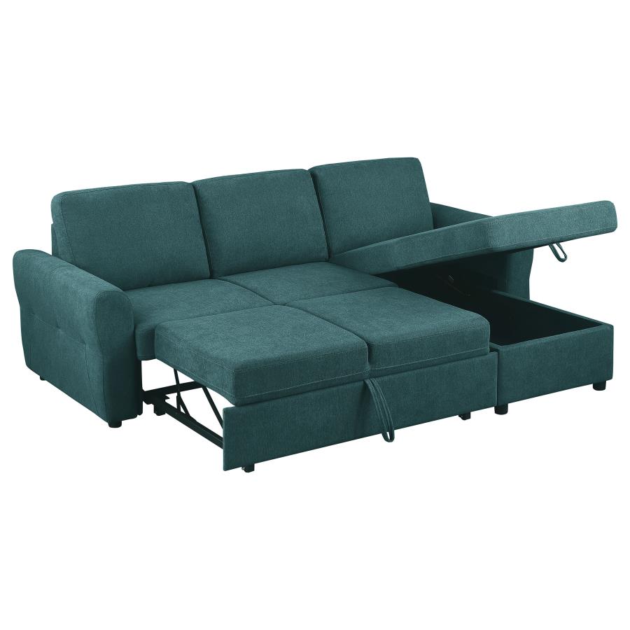 Samantha Blue Sleeper Sectional - MyWaynesHome #