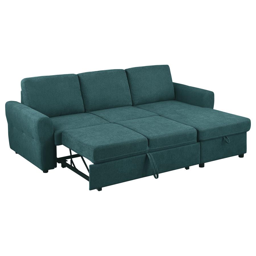 Samantha Blue Sleeper Sectional - MyWaynesHome #