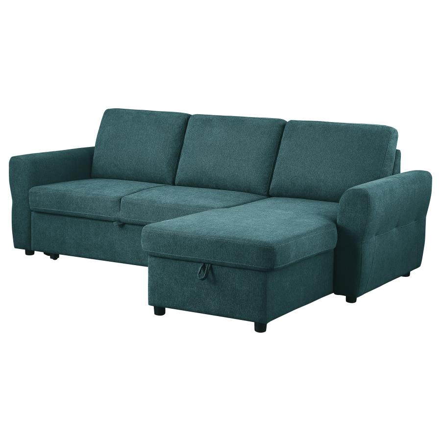 Samantha Blue Sleeper Sectional - MyWaynesHome #