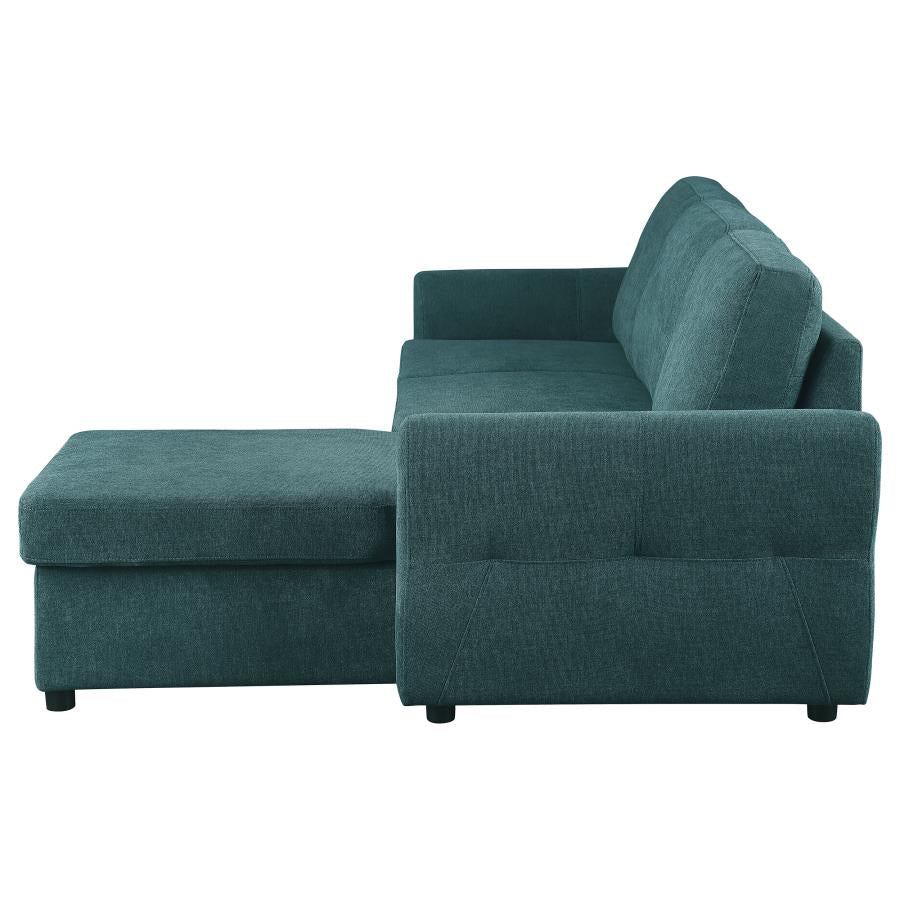 Samantha Blue Sleeper Sectional - MyWaynesHome #