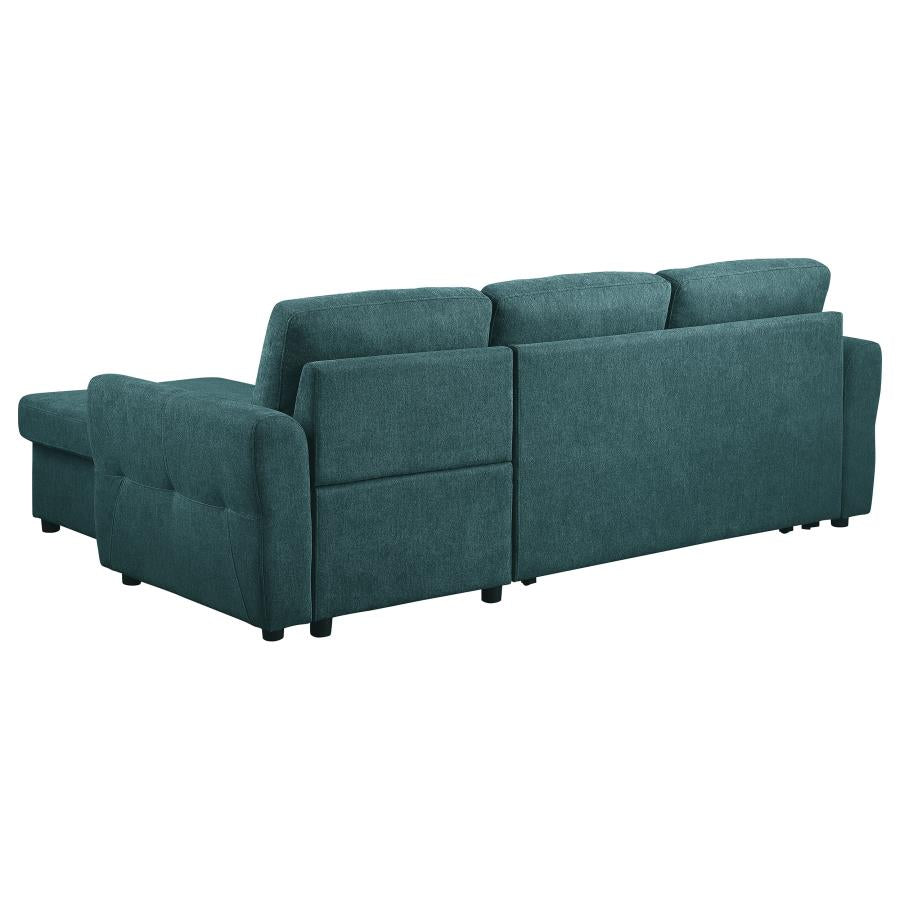 Samantha Blue Sleeper Sectional - MyWaynesHome #