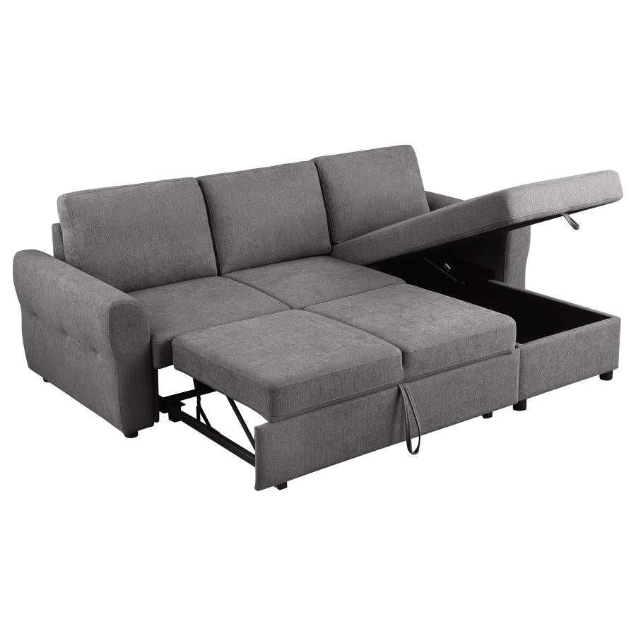 Samantha Grey Sleeper Sectional - MyWaynesHome #