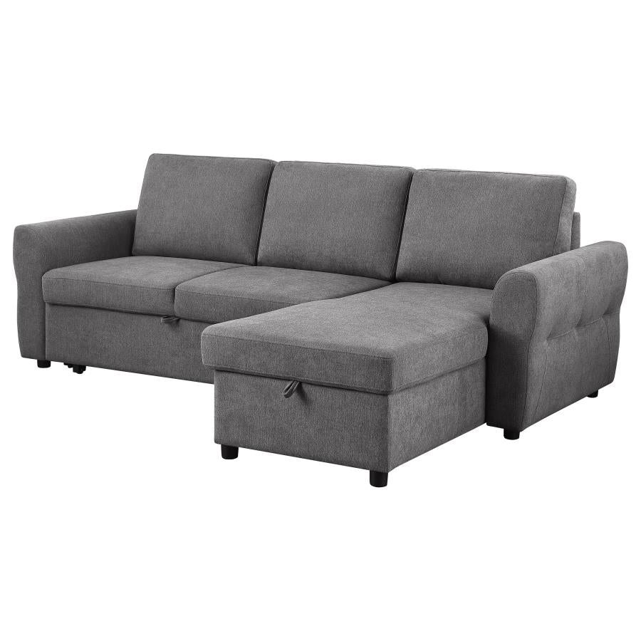 Samantha Grey Sleeper Sectional - MyWaynesHome #