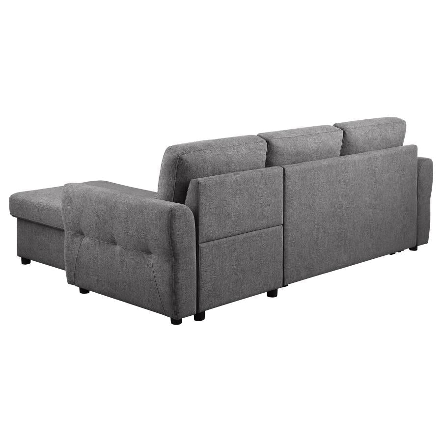 Samantha Grey Sleeper Sectional - MyWaynesHome #