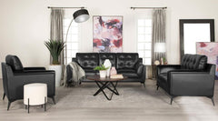 Moira Black 3 Pc Sofa Set - MyWaynesHome #