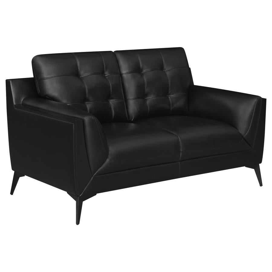 Moira Black 3 Pc Sofa Set - MyWaynesHome #