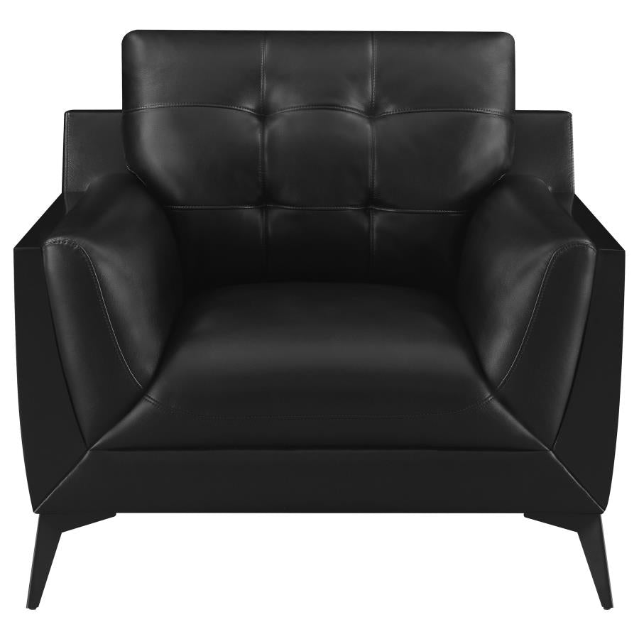 Moira Black 3 Pc Sofa Set - MyWaynesHome #