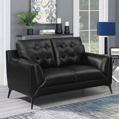 Moira Black Loveseat - MyWaynesHome #