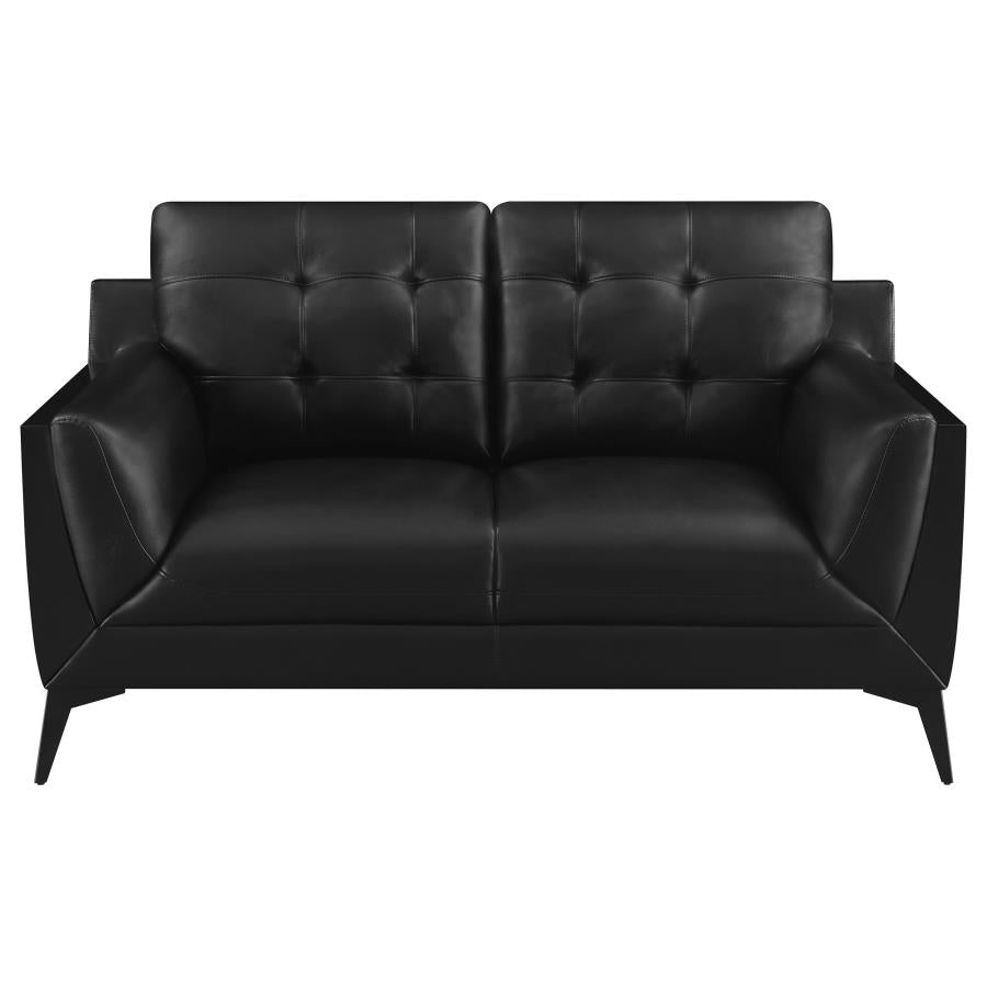 Moira Black Loveseat - MyWaynesHome #