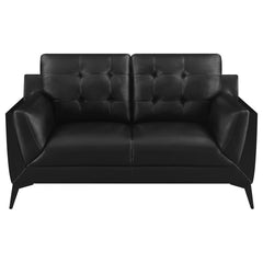 Moira Black Loveseat - MyWaynesHome #
