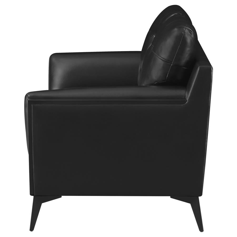 Moira Black Loveseat - MyWaynesHome #