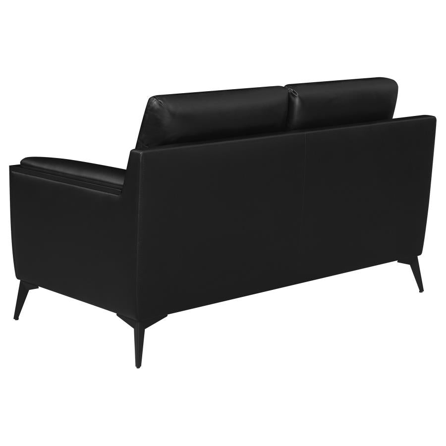 Moira Black Loveseat - MyWaynesHome #