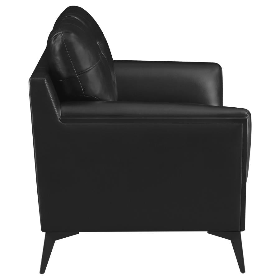 Moira Black Loveseat - MyWaynesHome #