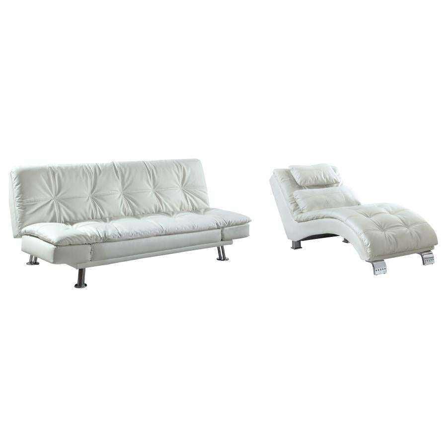 Dilleston White Chaise - MyWaynesHome #