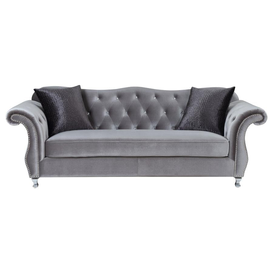 Frostine Silver Sofa - MyWaynesHome #